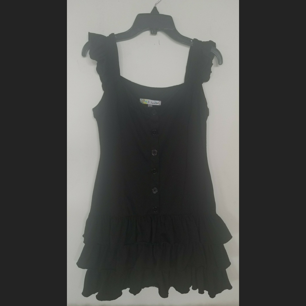 Black Ruffle Mini Dress! - Picture 4 of 6